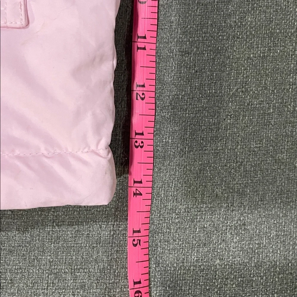 Hanna Andersson Pink Down Puff Coat with Removable Faux Fur Hood